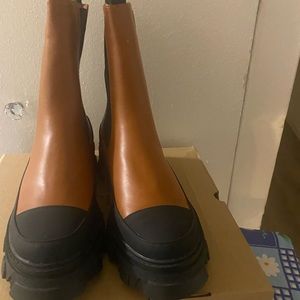 Brand new brown Combat boots LOVE THEM! Must downsize closet